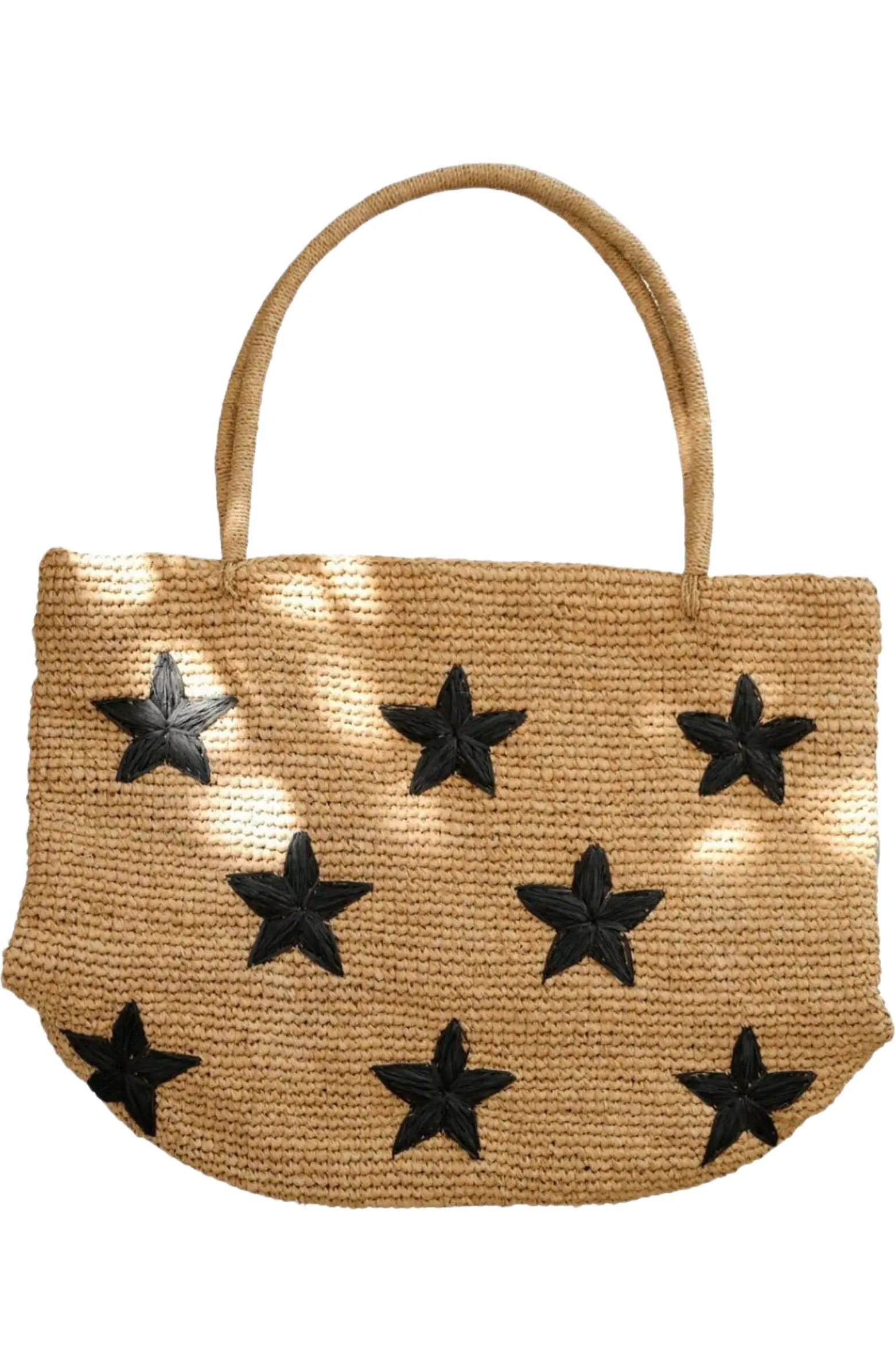 Morgan Stars Pattern Raffia Tote | Nordstrom