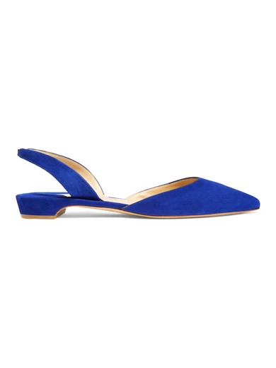 Rhea suede point-toe flats | NET-A-PORTER (US)