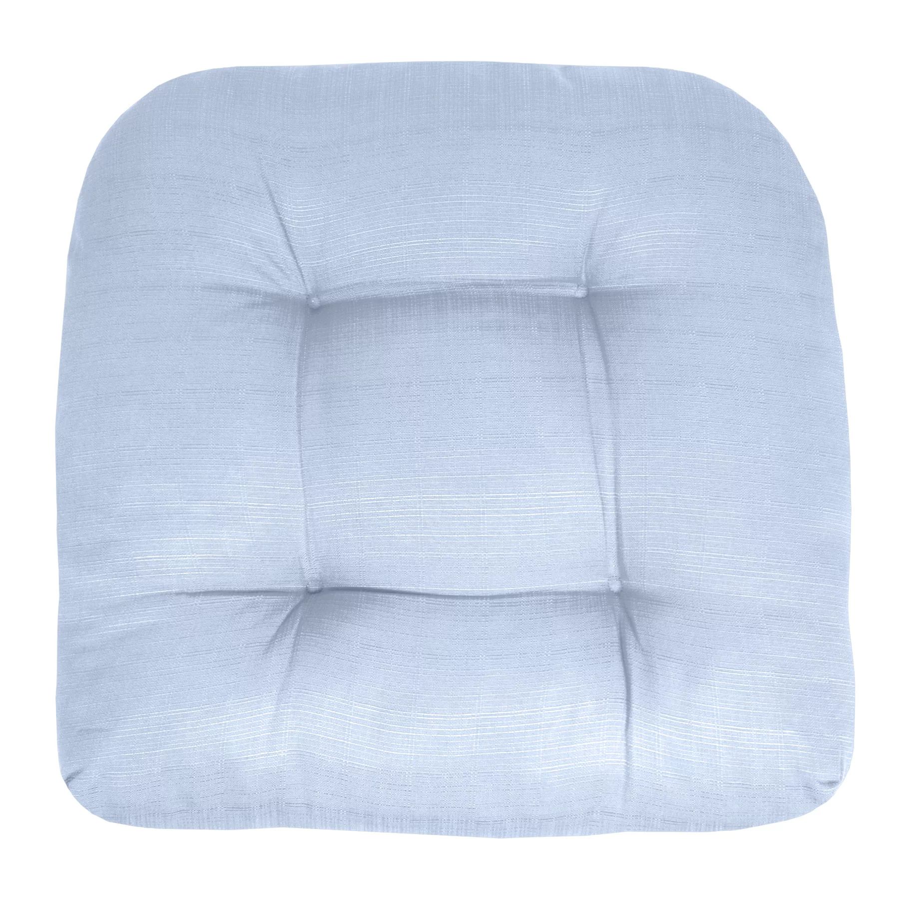 Indoor-Outdoor Reversible Patio Seat Cushion Pad 2-4-6-12 Pack 19" x 19" Light Blue | Walmart (US)