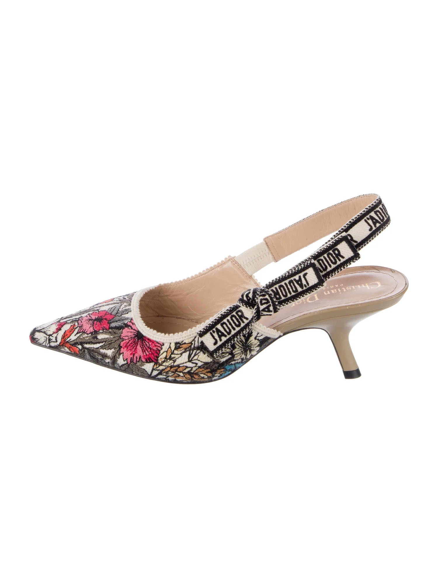 Floral Print Bow Accents Slingback Pumps | The RealReal