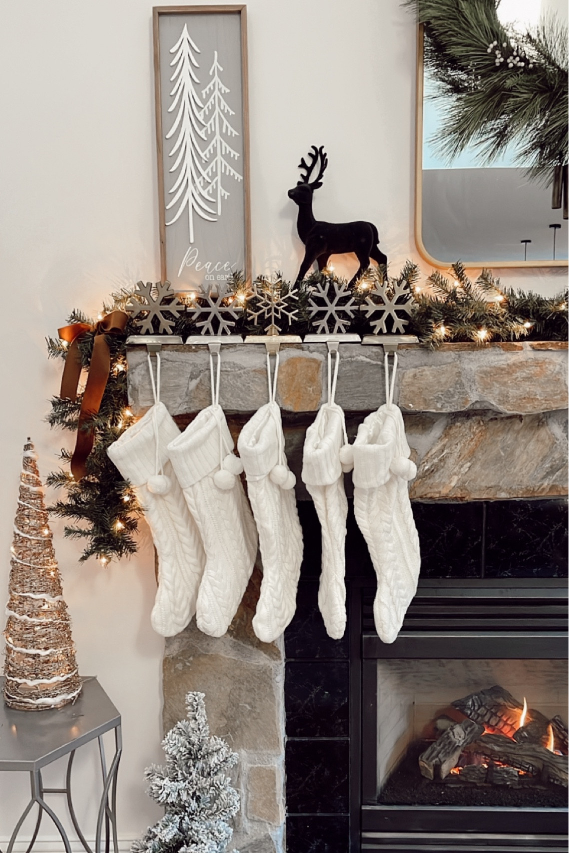 Stockings Christmas decor mantle 

#LTKHoliday #LTKHome