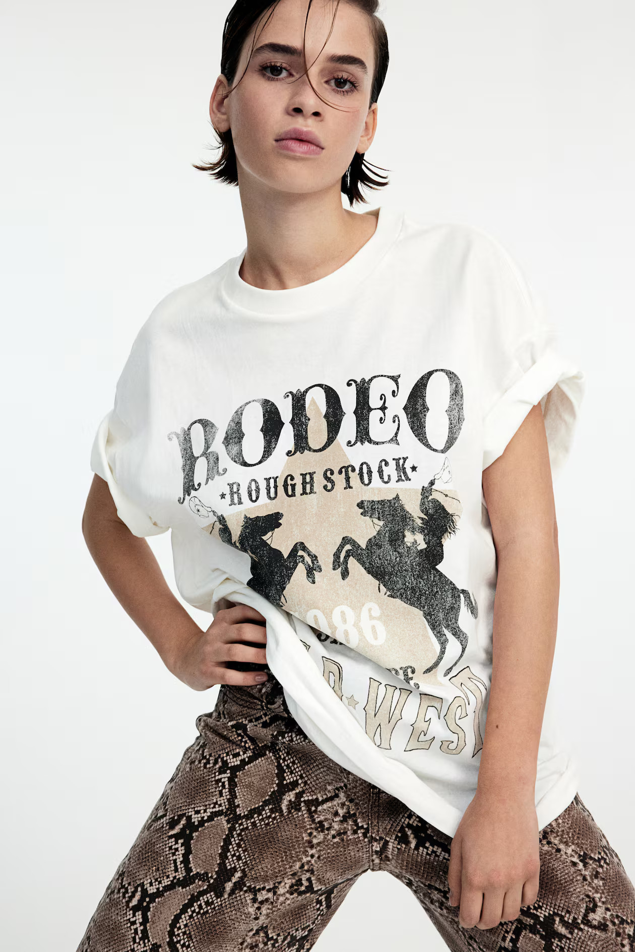 Oversized T-Shirt with Motif | H&M (US + CA)