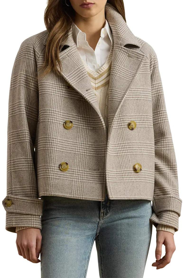 Double Breasted Wool Blend Crop Coat (Women) | Nordstrom | Nordstrom