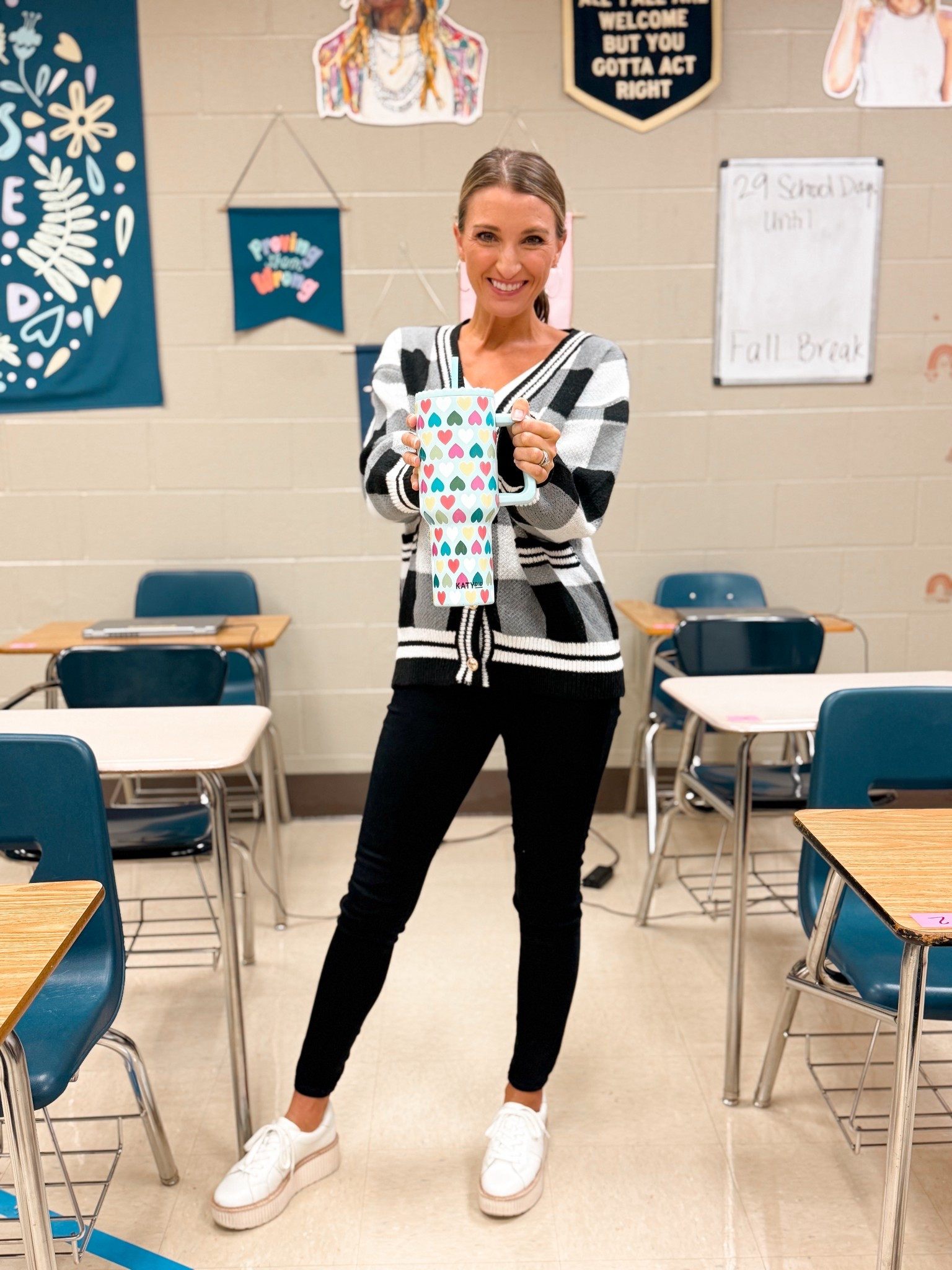 Operation drink more water starts today!! Love my new #katydid sweater and cup! 

#LTKFindsUnder50 #LTKShoeCrush #LTKWorkwear