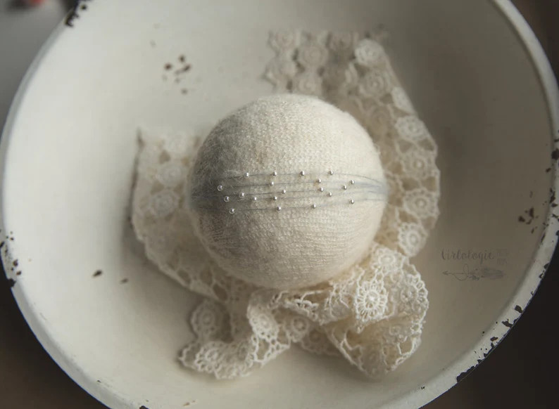 Petite Multi Pearl Tieback * Newborn Tieback * Toffee * Lilac * Pink * - Etsy | Etsy (US)