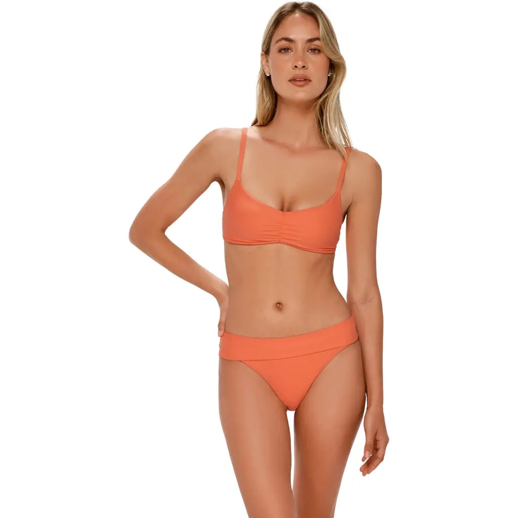 Swim Systems Sylvia Bralette Bikini Swimsuit Top in Persimmon at Nordstrom, Size Small | Nordstrom