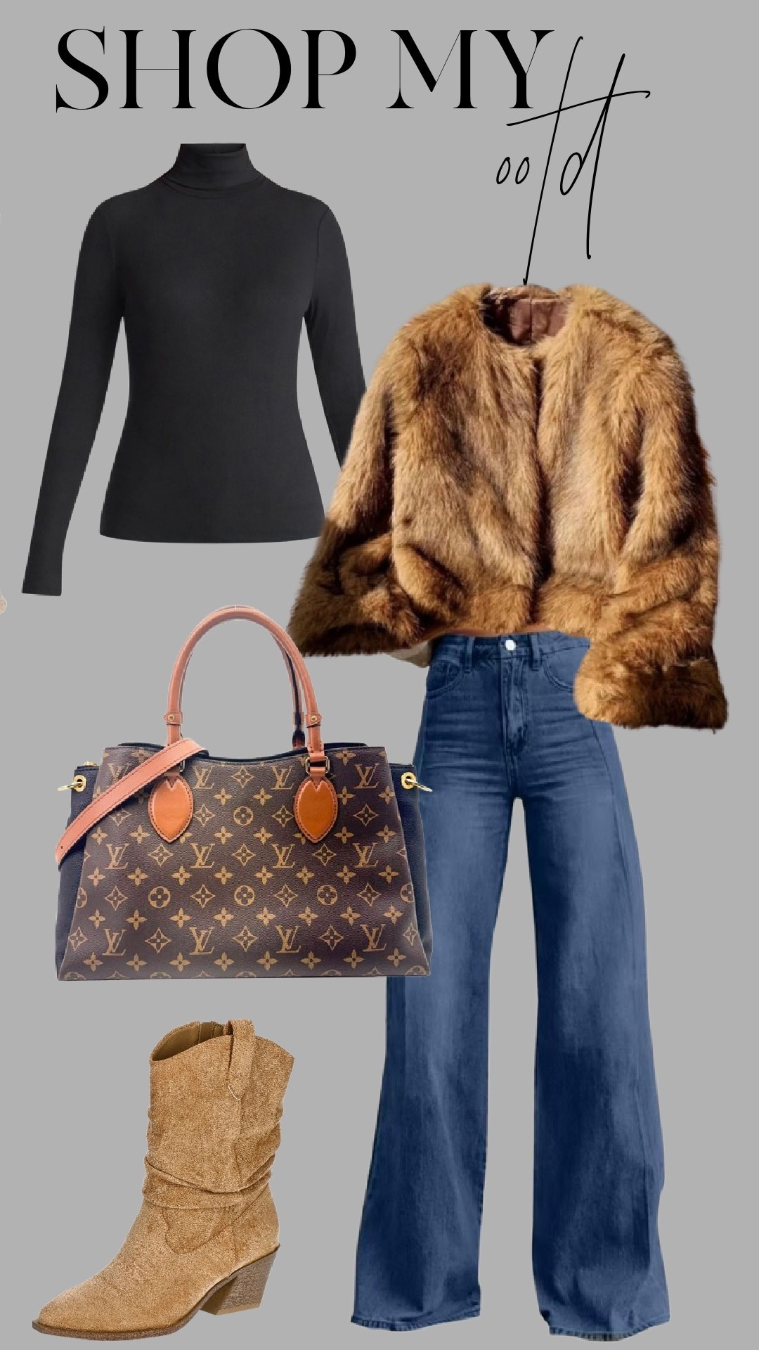 Shop my all-Walmart outfit of the day — every single piece is affordable, neutral, and so easy to style. This faux-fur jacket is the star, paired with a classic black turtleneck, wide-leg denim, and the cutest Western-inspired boots. These are staples you can mix, match, and wear all season long. Linking everything up for you to recreate the look.


#LTKItBag #LTKStyleTip #LTKShoeCrush