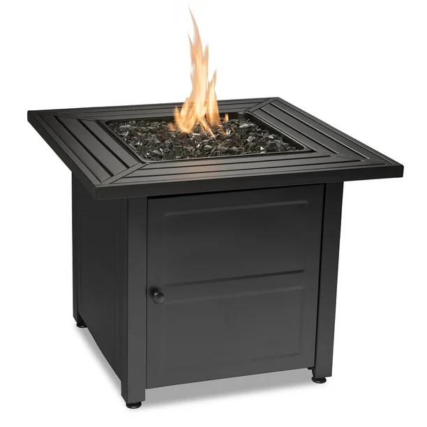 Blue Rhino 30" Square 30000 BTU Propane Steel and Stainless Steel Fire Pit - Walmart.com | Walmart (US)