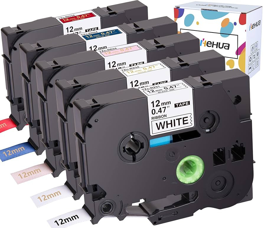 Hehua Satin Ribbon Tape Compatible with Brother TZe-R231 R234 RE34 RN34 RW34 12mm 0.47" for Ptouc... | Amazon (US)