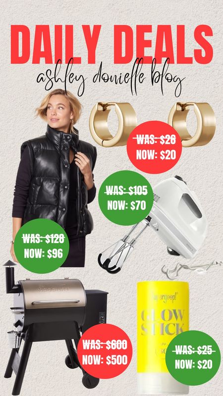 Daily deals!

Leather vest, gold huggy earrings, mixer, sunscreen, grill

#LTKstyletip #LTKsalealert #LTKSeasonal