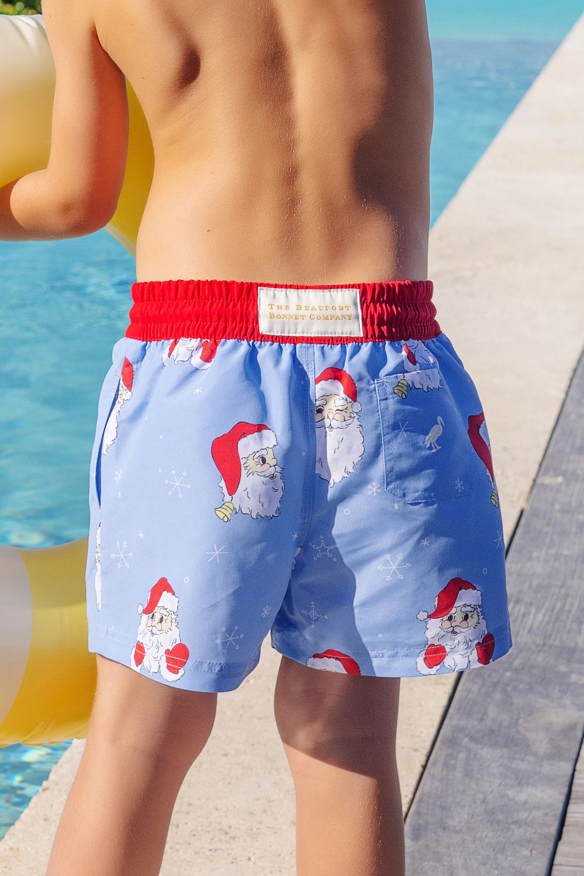 Tortola Trunks - Dear Santa (Beale Street Blue) with Richmond Red | The Beaufort Bonnet Company