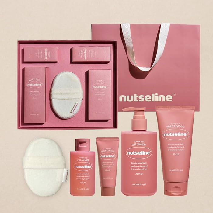 [AROMA NUT] Natural Body Care Gift Set – Korean Skincare Firming Oil Wash 315ml + Body Lotion 2... | Amazon (US)