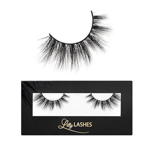 Lilly Lashes Miami Flare 3D Mink Lashes, Mink Eyelashes, The Original Lilly Lash For Wispy & Natural Look, Reusable Eyelashes up to 25x, Fluffy Lashes, Strip Lashes, Lash Glue not Included | Amazon (US)
