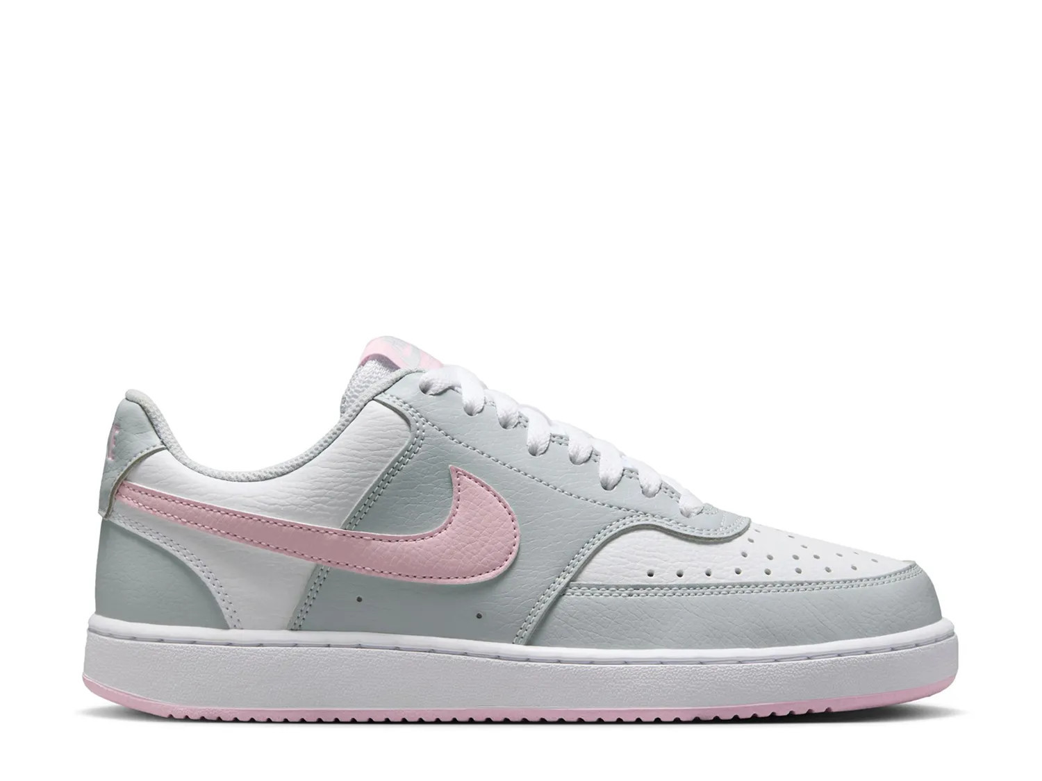 Nike Court Vision Sneaker | Women's | White/Grey/Pink | Size 9.5 | Sneakers | DSW