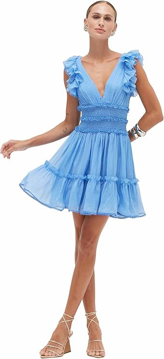 Amazon.com: PATBO, Chiffon Wonderland Flutter Mini Dress : Amazon Luxury | Amazon (US)