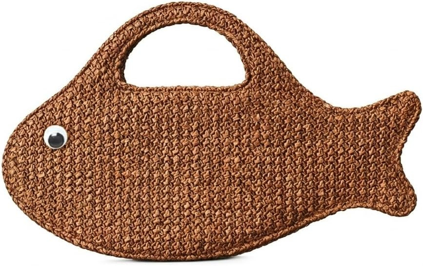 Straw Fish Purse for Women, 2026 Summer Fashion Woven Clutch, Natural Boho Aesthetic Handbag for ... | Amazon (US)