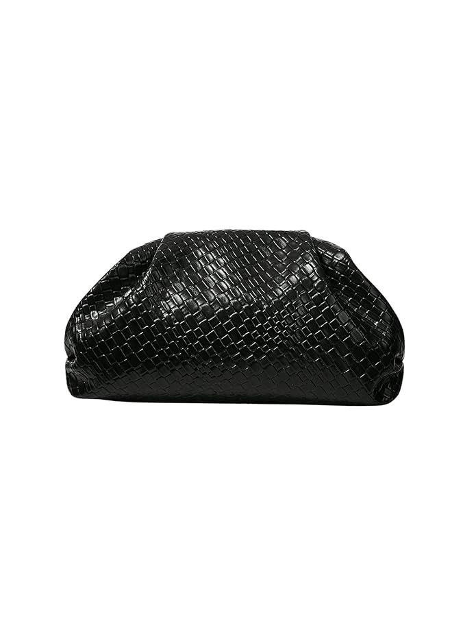 QWINEE Women's Woven Evening Bag Dumpling Clutch Purse No Strap Handbags Elegant Faux PU Leather ... | Amazon (US)