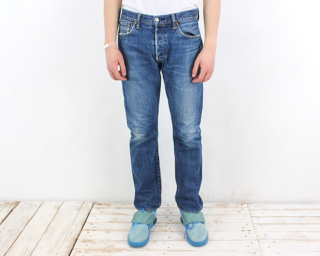 LEVI'S STRAUSS Vintage Mens 501 Jeans W33 L32 Regular Fit Straight Blue Button Fly Denim Trousers... | Etsy (CAD)