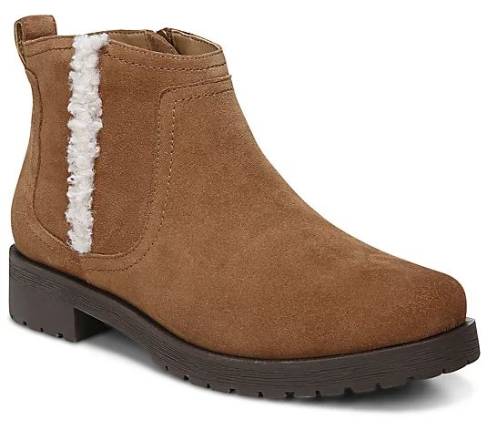 Vionic Water-Repellent Suede Lug Boots - Aslynn | QVC