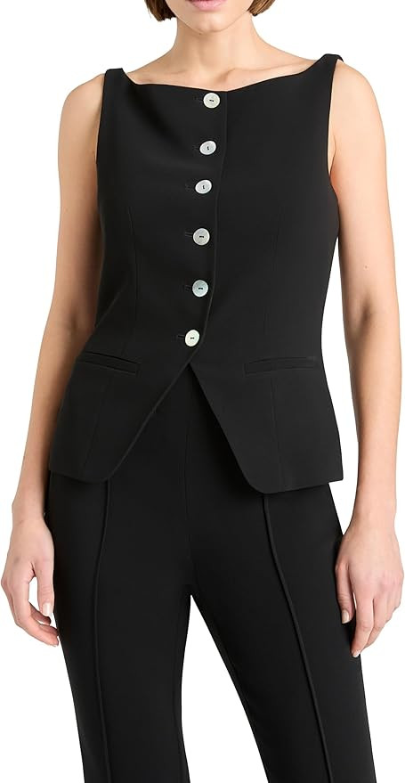 Cinq à Sept Women's Lemonis Vest, Black, L | Amazon (US)