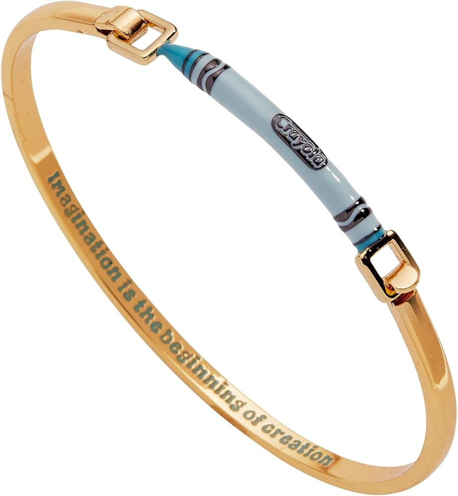 Alex and Ani Crayola Teacher Appreciation Crayon Tension Bangle, Brass Shiny Gold | Amazon (US)