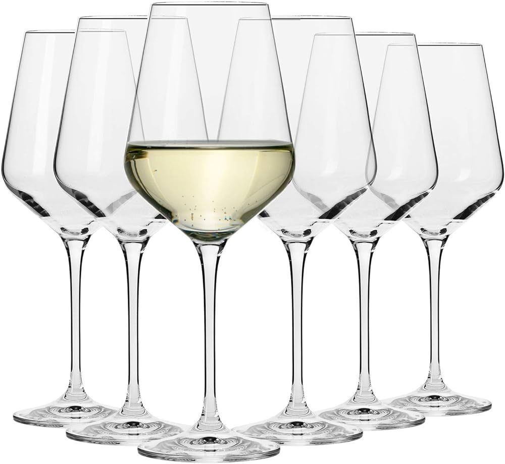KROSNO Large White Wine Glasses | Set of 6 | 13.2 oz | Avant-Garde Collection | Crystal Glass | P... | Amazon (US)
