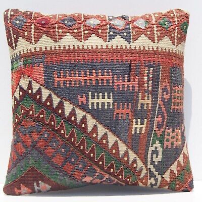 16"x16" Kurdish Van decorative pillow cover kelim square handmade kilim area rug  | eBay | eBay US