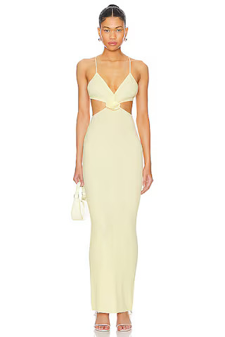 MORE TO COME Kacey Maxi Dress in Baby Yellow from Revolve.com | Revolve Clothing (Global)