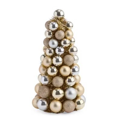 North Pole Trading Co. 13in Gold Ornament Tree Christmas Tabletop Decor | JCPenney