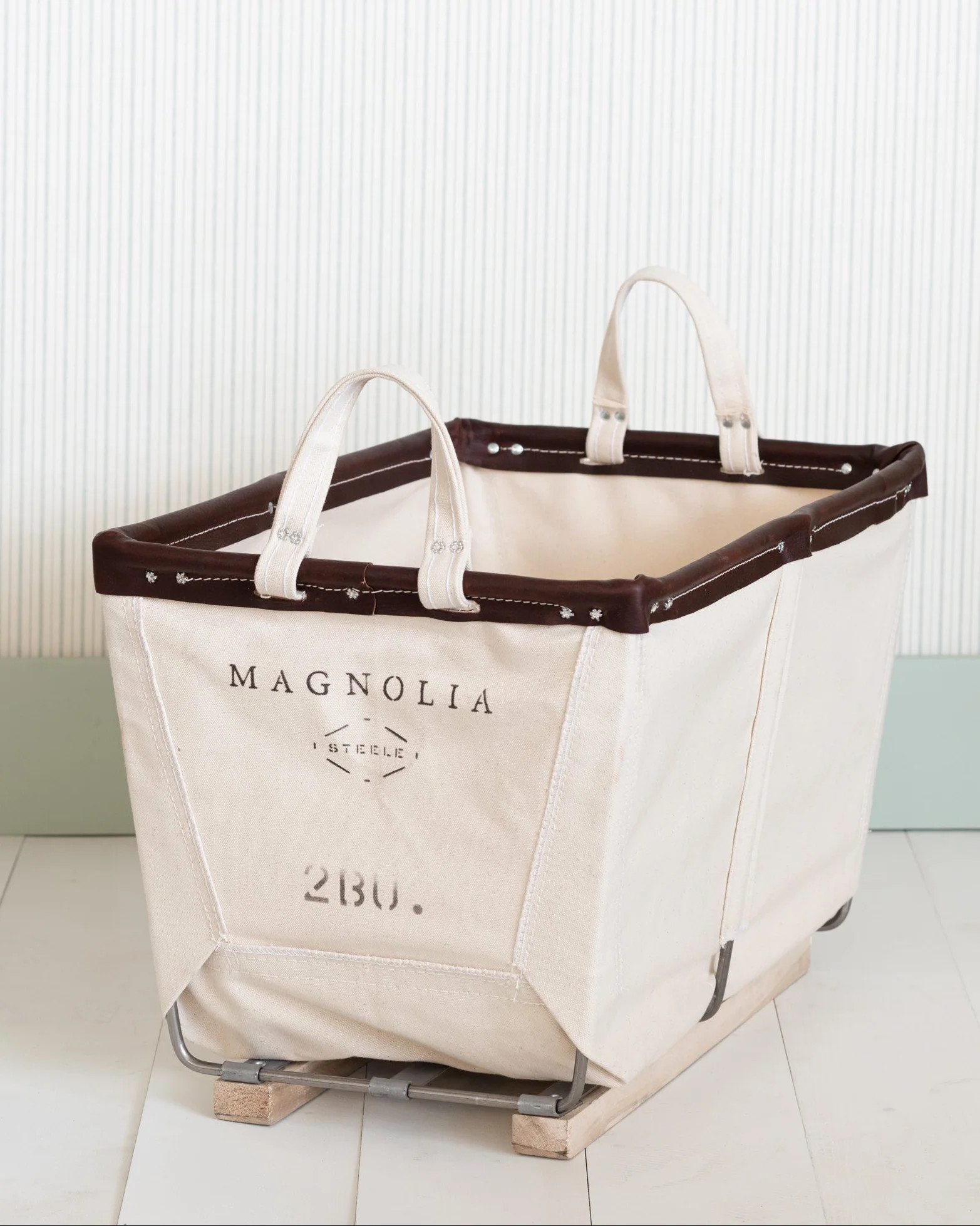 Magnolia Steele Canvas Small Basket - 2 BU | Magnolia