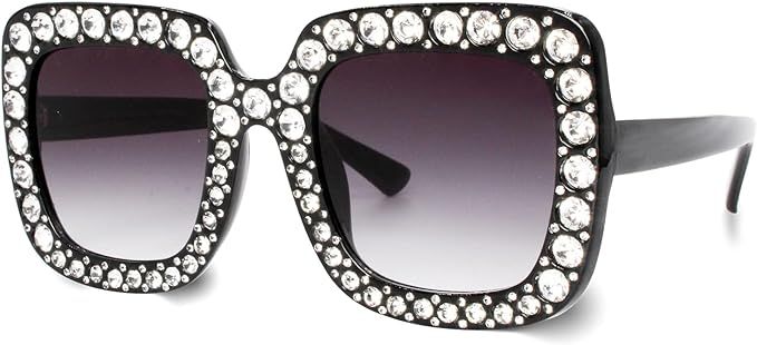 ailov Sparkly Rhinestone Retro Sunglasses for Men Women Elton Accessories Colorful Crystal Trimme... | Amazon (US)
