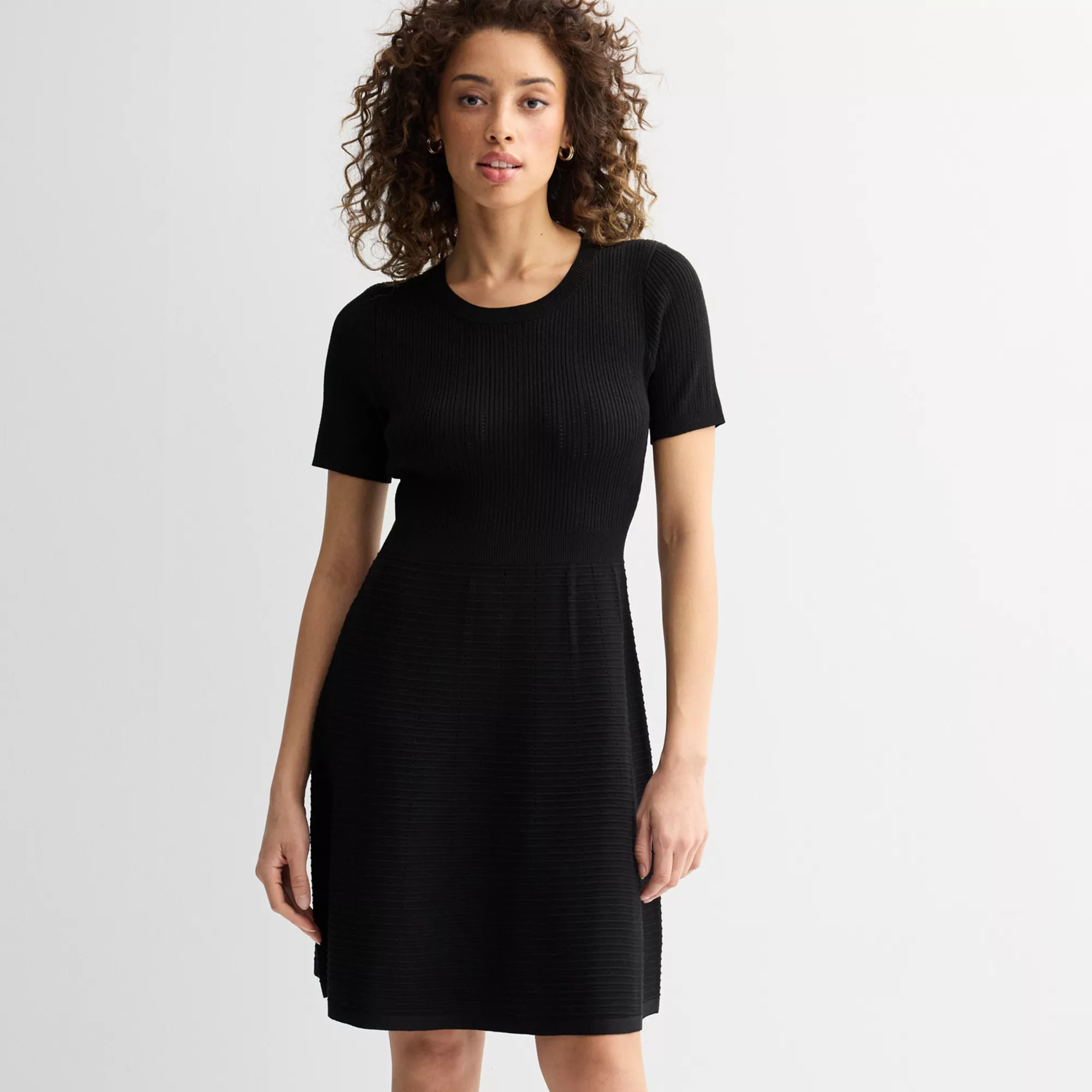 Women's Draper James Short Sleeve Pointelle Sweater Dress | Kohl's