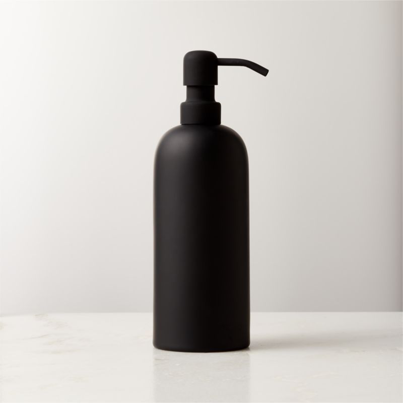 Modern Rubber-Coated Black Soap Pump 20 oz + Reviews | CB2 | CB2