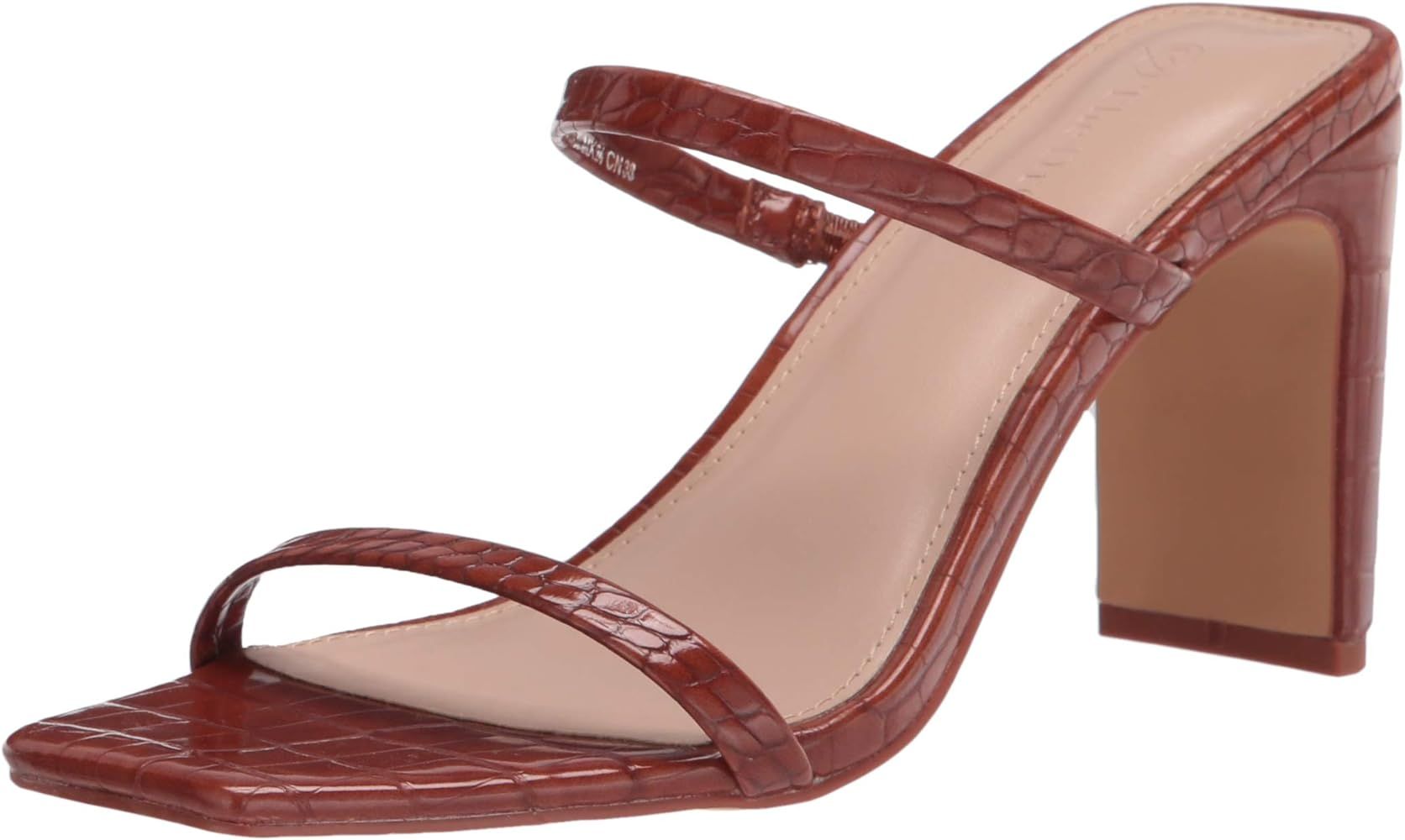 The Drop Women's Avery Square Toe Two Strap High Heeled Sandal | Amazon (US)