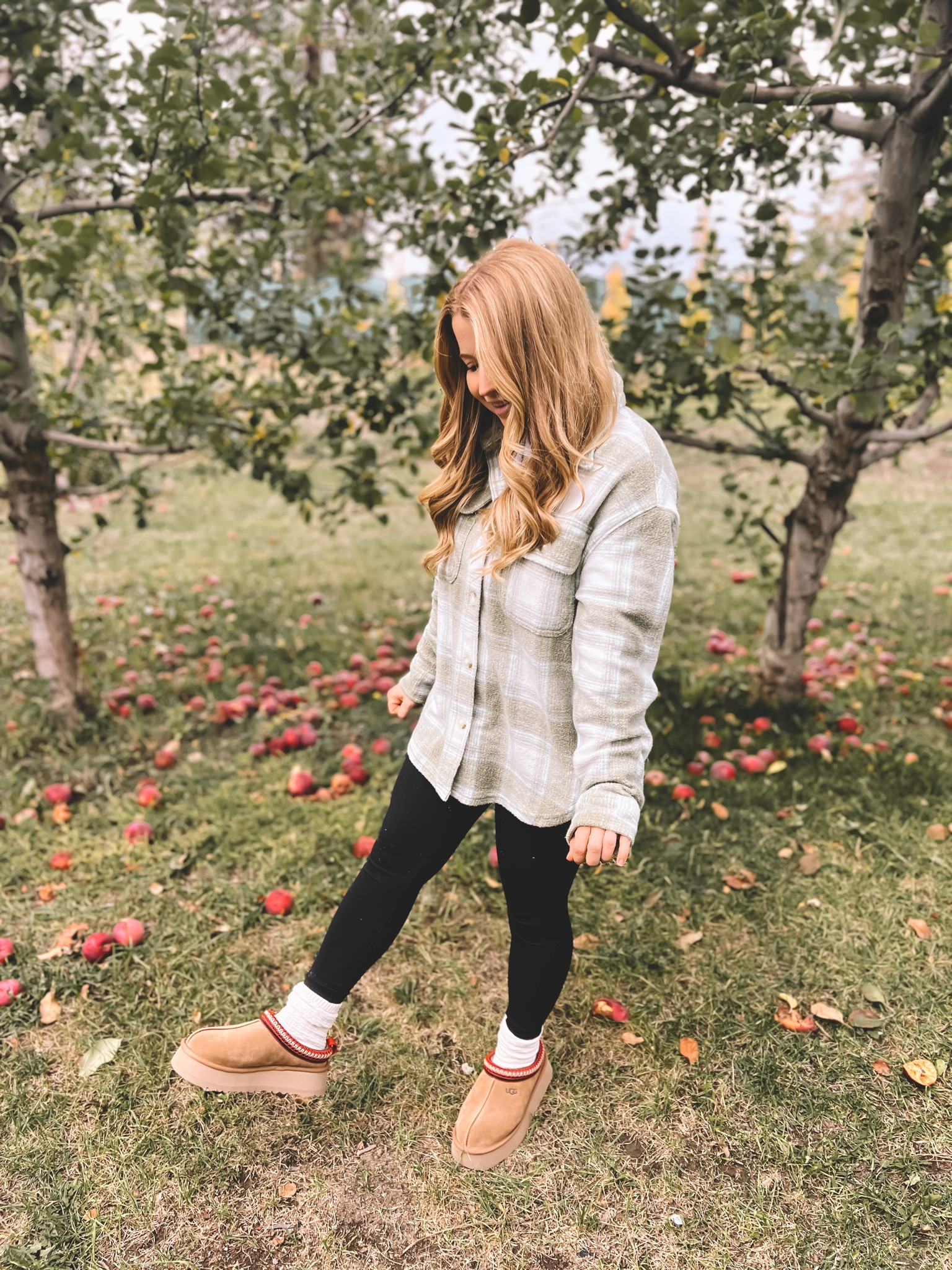 Aerie Offline crossover leggings (s)
Aerie slouchy socks 
Cozy flannel from American Eagle (sized down to xxs, fits oversized)
Ugg Tazz (size up!)

Cozy fall outfit

#LTKSeasonal #LTKshoecrush #LTKsalealert