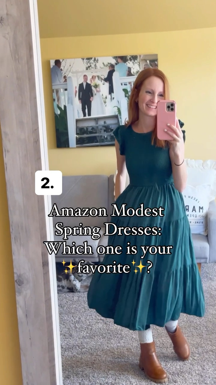 Modest dresses from Amazon, all under 50! Love these spring dresses for church, Easter outfits. All dresses have smocked tops so they are all comfortable! Wearing size XS in all - fit tts. 

Petite dresses, petite dress, petite hourglass, modest outfits, spring cardigan, spring cardigan, Easter dress, Easter outfit 

#LTKSeasonal #LTKSpringSale #LTKfindsunder50