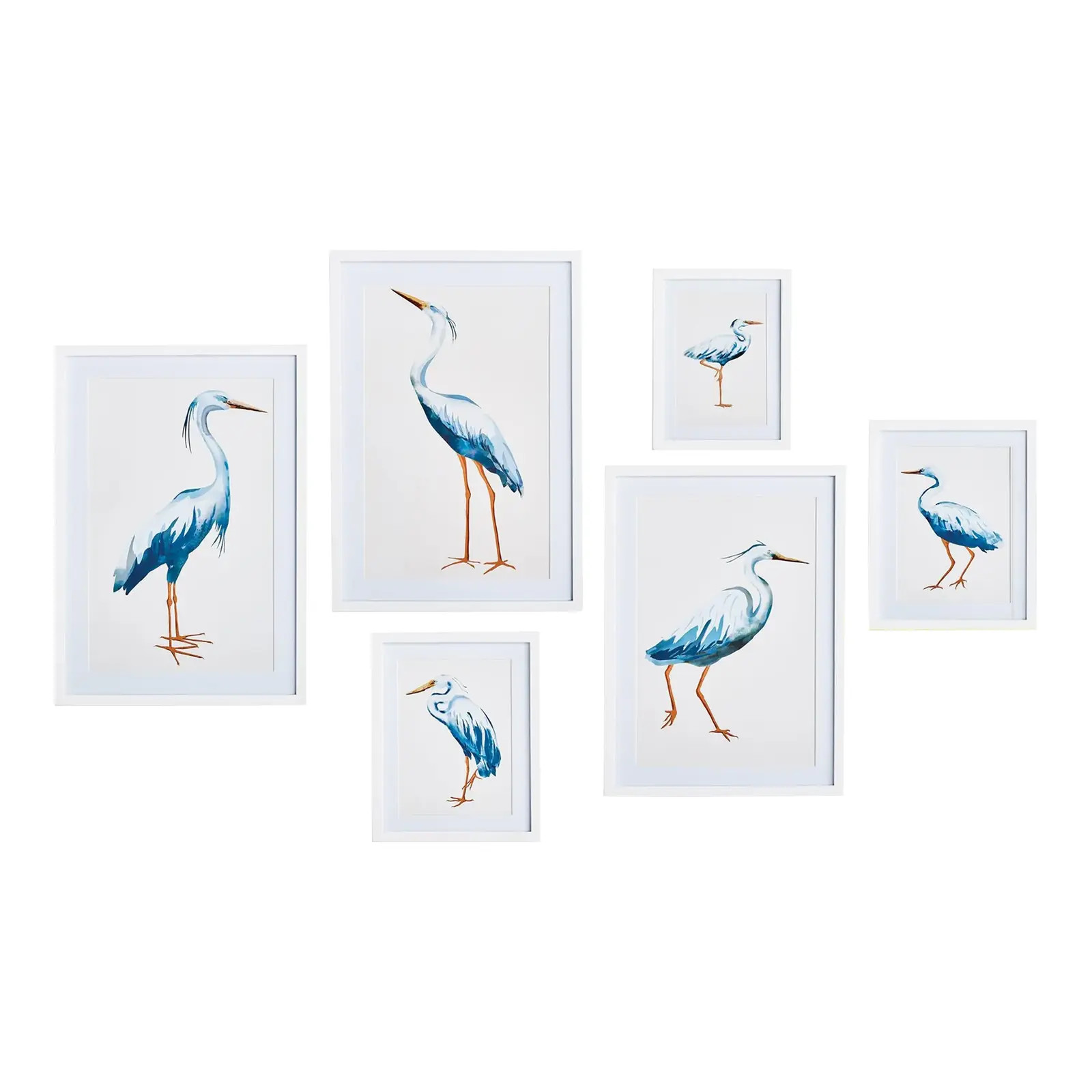 Blue Heron Gallery Prints, Set Of 6 | Chairish
