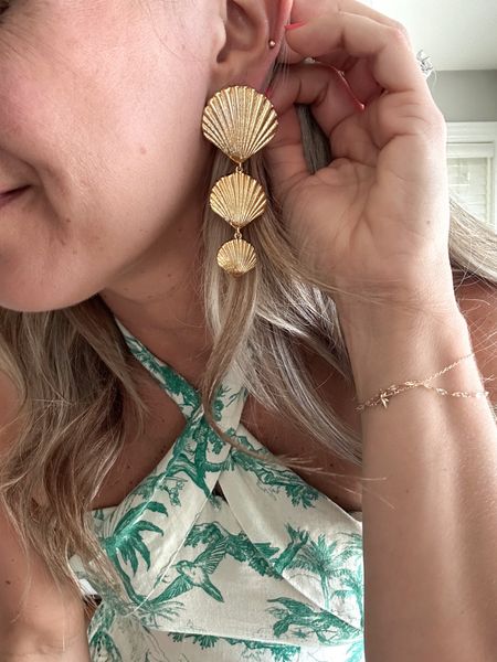 Gold Sea Shell Earrings
vacation | beach | resort outfit 

#LTKsalealert #LTKtravel #LTKfindsunder50