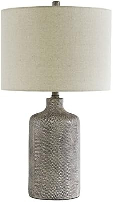 Signature Design by Ashley L117964 Linus Table Lamp, Ceramic, Antique Gray | Amazon (US)
