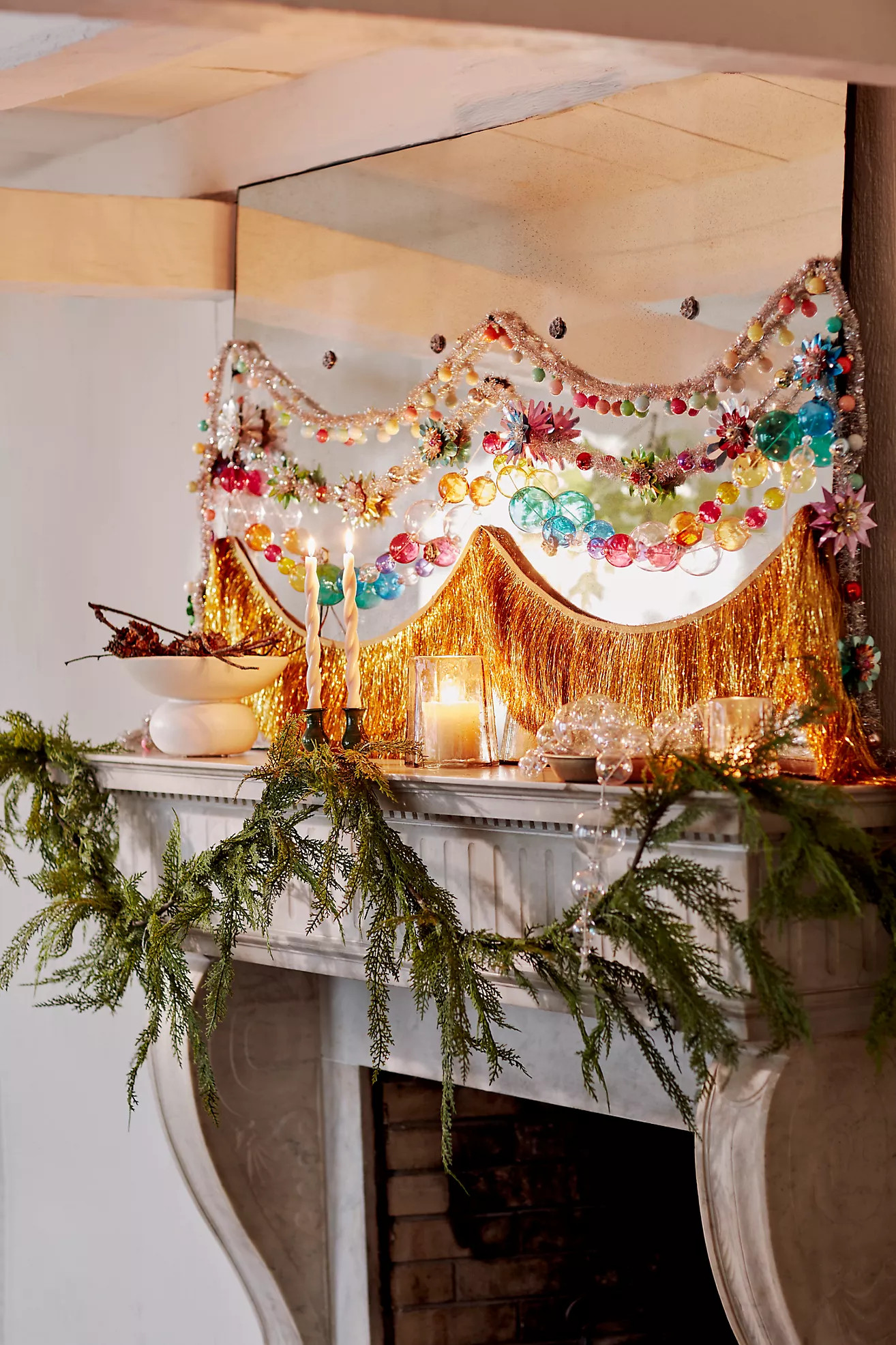 Transparent Glass Bauble Garland | Terrain