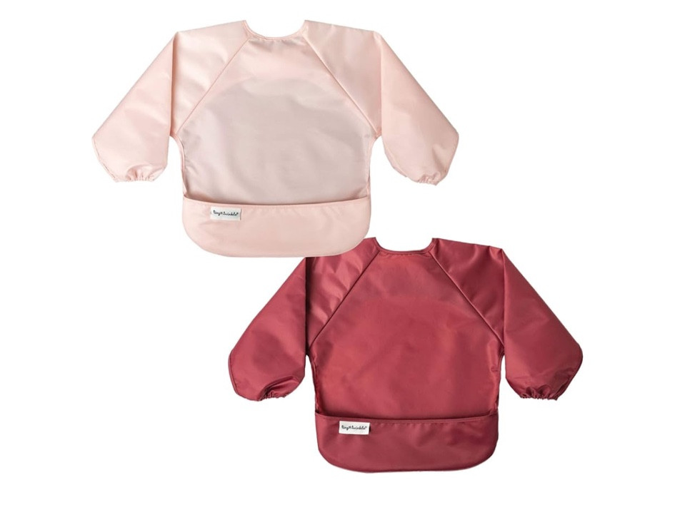 Tiny Twinkle Mess Proof Baby Bib, 2 Pack Long Sleeve Bib Outfit, Waterproof Bibs for Toddlers, Machine Washable, Tug Proof (Sand Cinnamon, Small 6-24 Months) new mom gift expecting mom toddler mom 

#LTKBump #LTKBaby #LTKGiftGuide