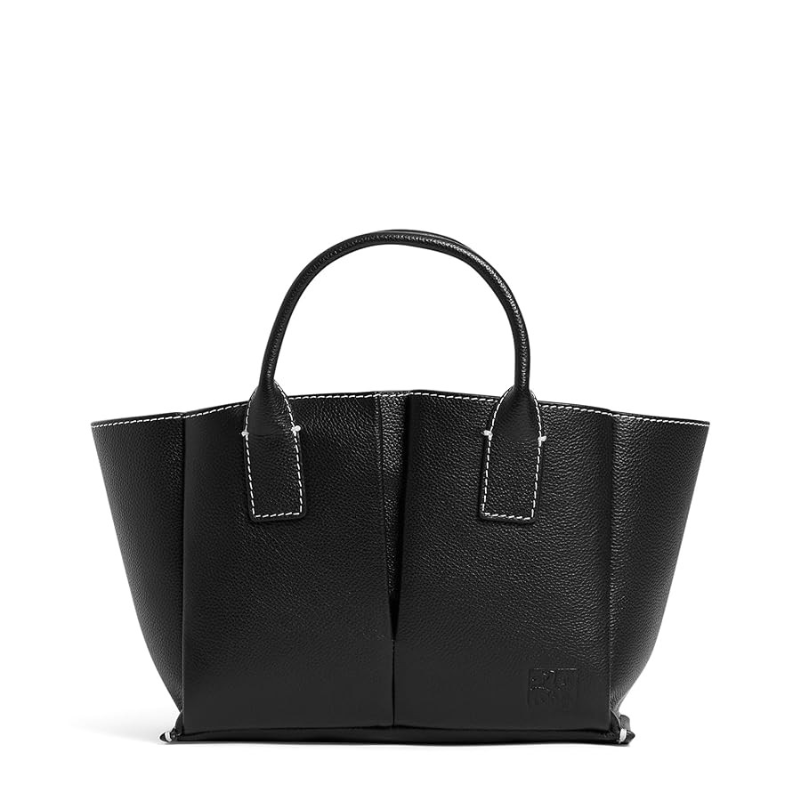 Le Tanneur, Small tote bag, handbag, in grained leather, Elena, woman, handbag, cross, flat pocke... | Amazon (UK)
