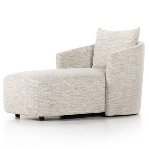 Paolo Modern Classic Grey Performance Chaise Lounge | Kathy Kuo Home