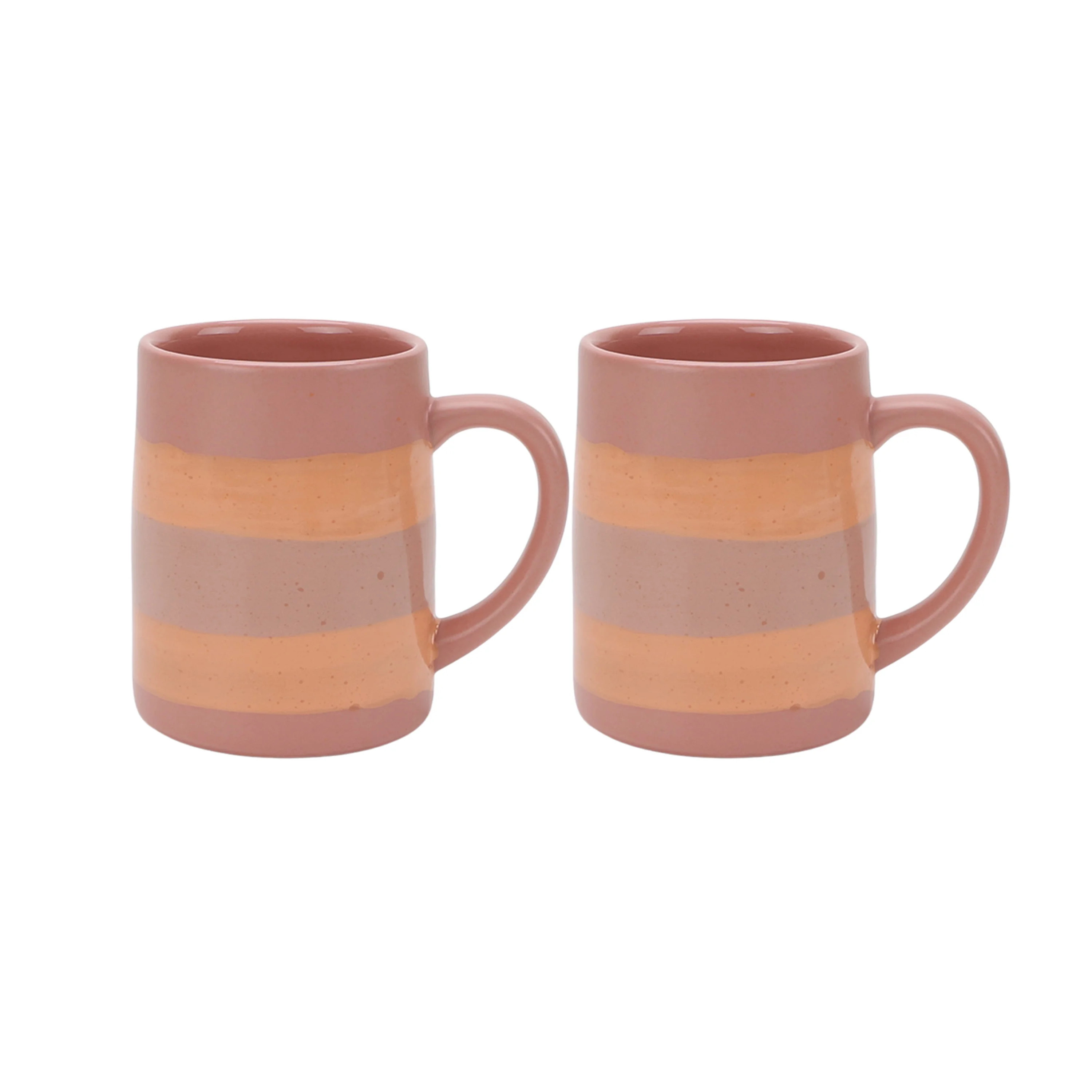 Just Feed Me by Jessie James Decker 2-Piece 18-Ounce Ceramic Mug Set, Striped - Walmart.com | Walmart (US)
