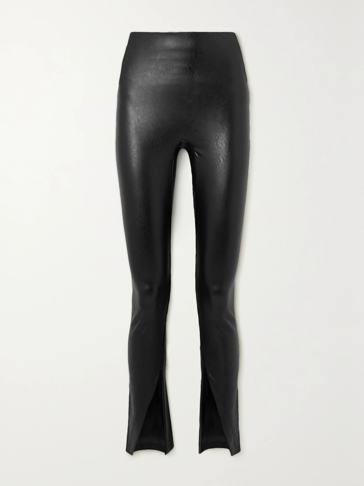 Spanx - Faux Stretch-leather Leggings - Black | NET-A-PORTER (US)