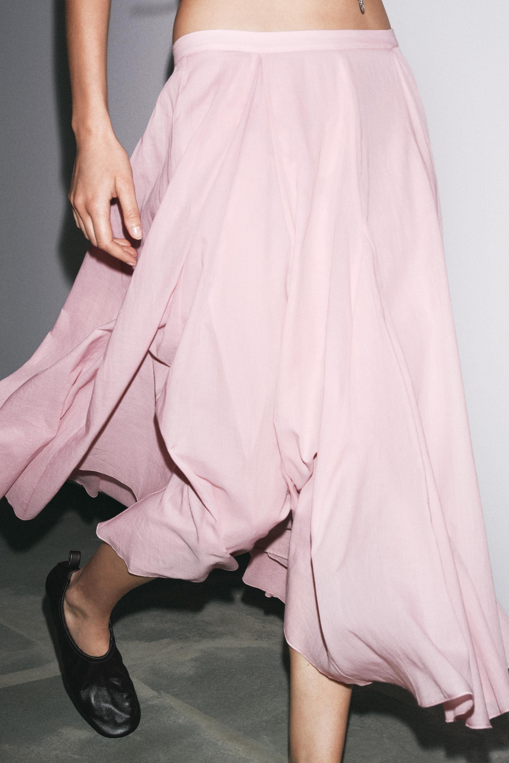 ZW COLLECTION FLARED COTTON SKIRT | Zara UK