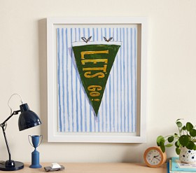 Jordan Connelly Let's Go Flag Framed Wall Art (24" x 19") | Pottery Barn Kids