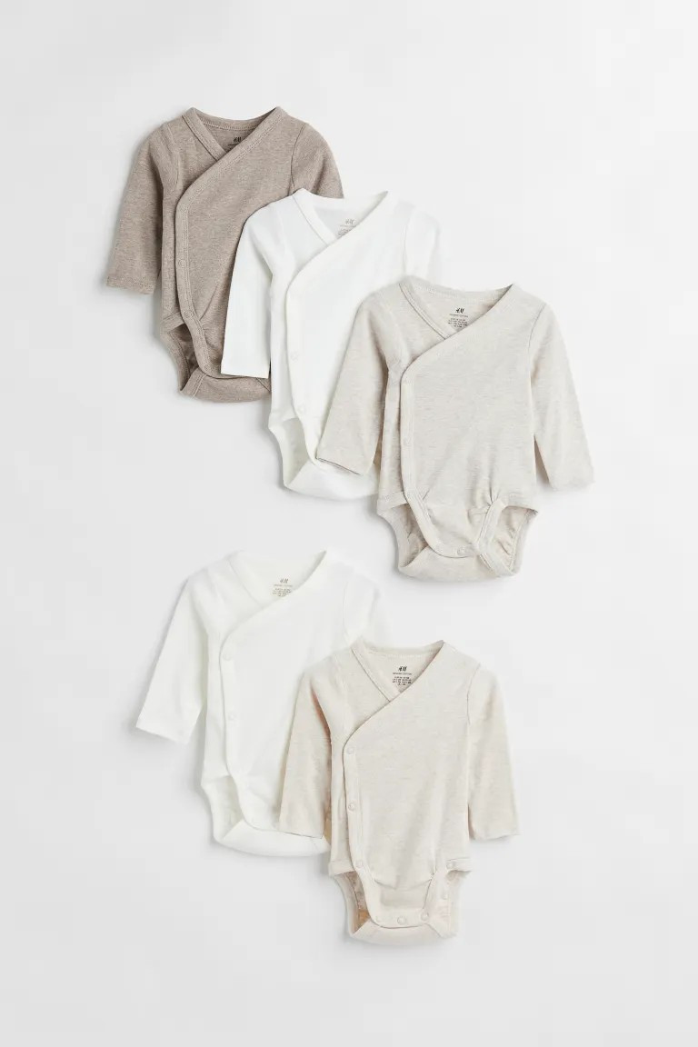 5-pack Wrapover Bodysuits | H&M (US + CA)