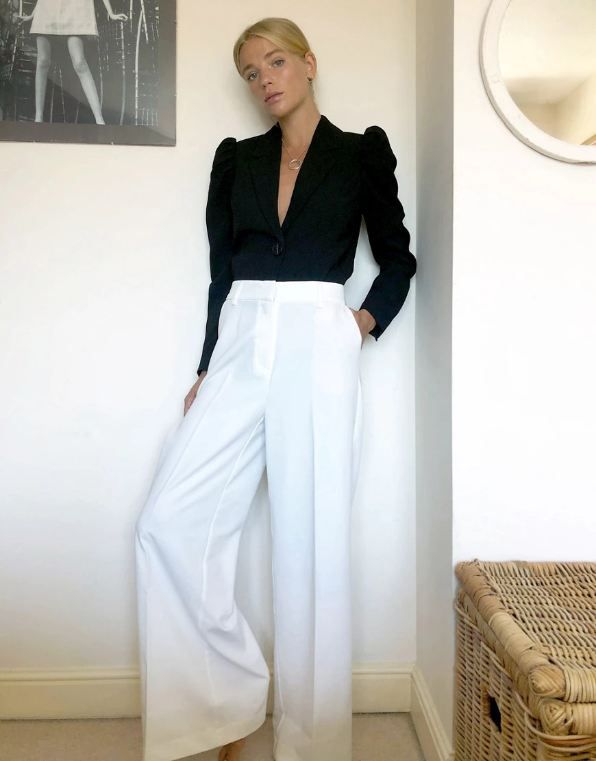 Pimkie wide leg pant in white | ASOS (Global)