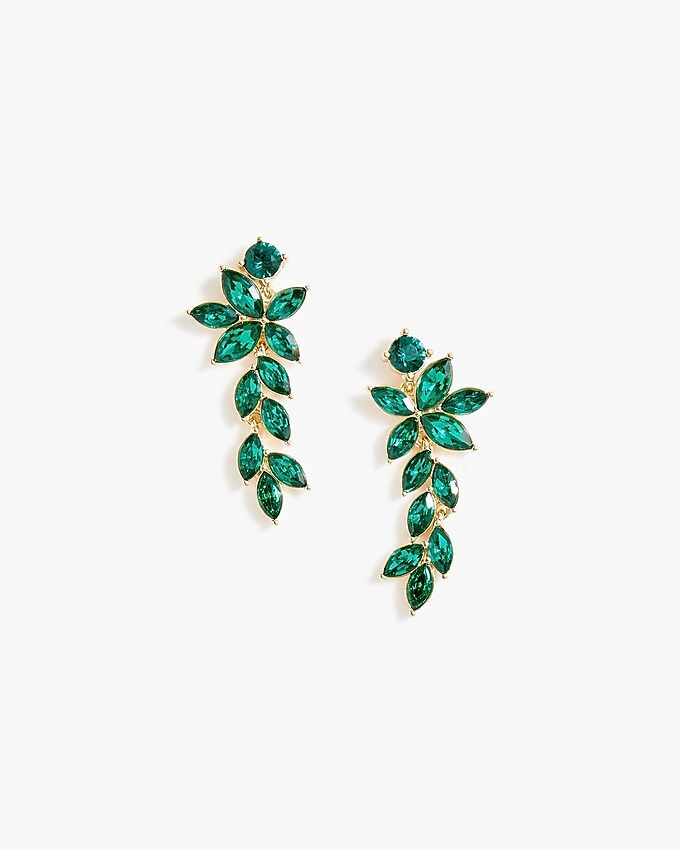 Crystal leaves earrings | J.Crew Factory